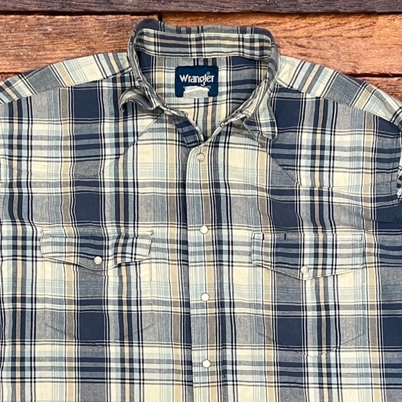 Vintage Wrangler Cowboy Rockabilly Rancher Western Pearl Snap - Picture 2 of 4